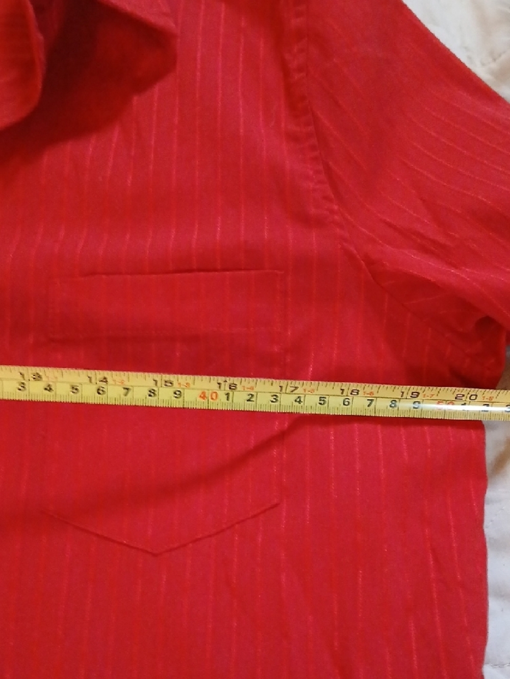 Apostrophe Red Button-Front Shirt - Picture 7 of 8